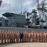 Саблин встретился с экипажем корабля Черноморского флота «Пытливый» в Сирии