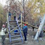 В деревне Молькино обновили игровую зону