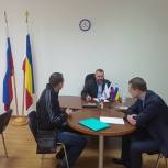 Депутаты Валерий Шевченко совместно с Прокурором Багаевского района провел прием граждан
