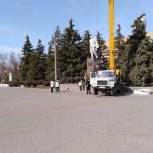 В Нефтегорском районе полным ходом  идёт уборка улиц и площадей