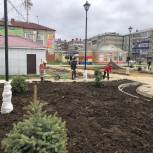 В Аниве  в рамках акции "Сад памяти" озеленяют  сквер имени Ивана Закомолдина