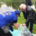 Одинцовские волонтёры помогли в благоустройстве пруда деревни Солманово
