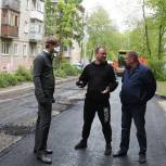 Сергей Двойных проверил ремонт дороги в переулке Валовом Сергиева Посада