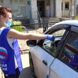 Более ста ленточек-триколор раздали жителям Гагино 