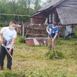 Волонтеры Приволжского района помогли ветерану навести порядок на придомовом участке