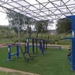 Площадка с уличными тренажерами в рамках проекта «Детский спорт» появилась в селе Михайловское в Карелии