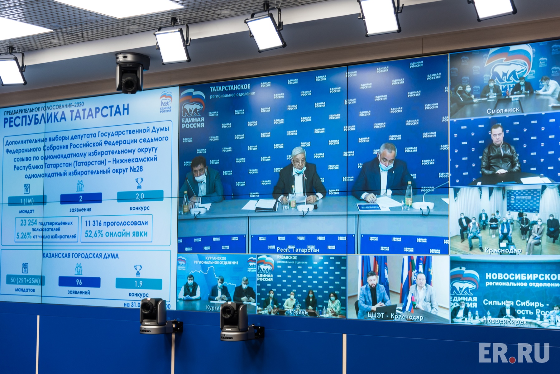 Онлайн-совещание Дмитрия Медведева с региональными отделениями партии, посвященное подведению итогов электронного предварительного голосования 