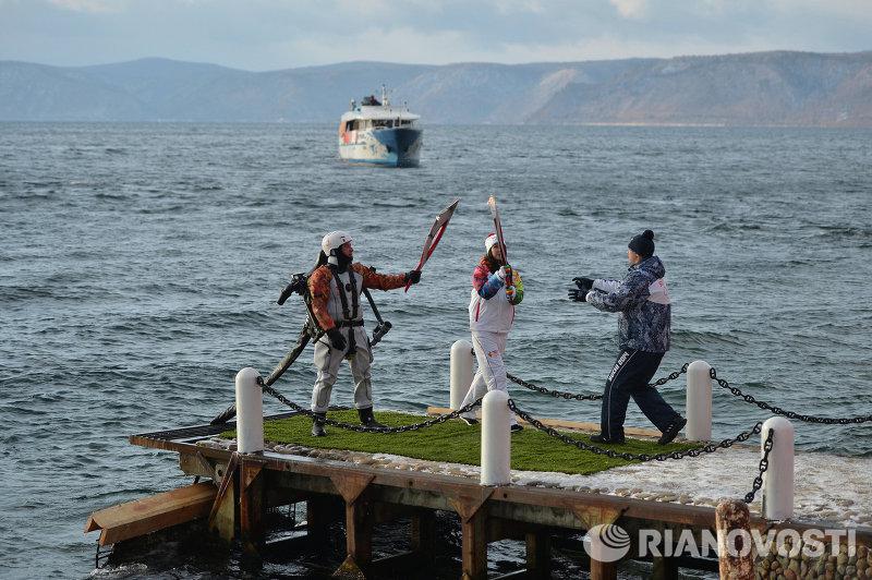 Огонь XXII зимних Олимпийских игр 2014 года в Приангарье