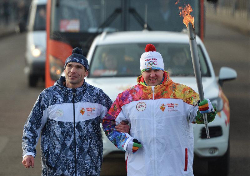 Огонь XXII зимних Олимпийских игр 2014 года в Приангарье