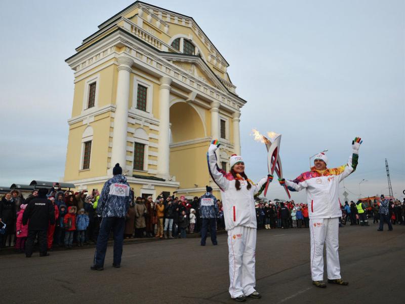 Огонь XXII зимних Олимпийских игр 2014 года в Приангарье