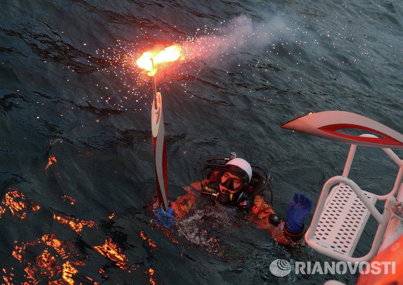 Огонь XXII зимних Олимпийских игр 2014 года в Приангарье