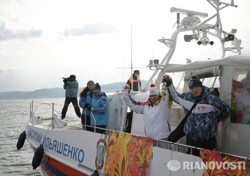 Огонь XXII зимних Олимпийских игр 2014 года в Приангарье