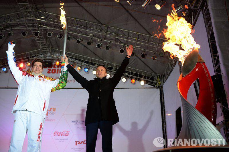 Огонь XXII зимних Олимпийских игр 2014 года в Приангарье