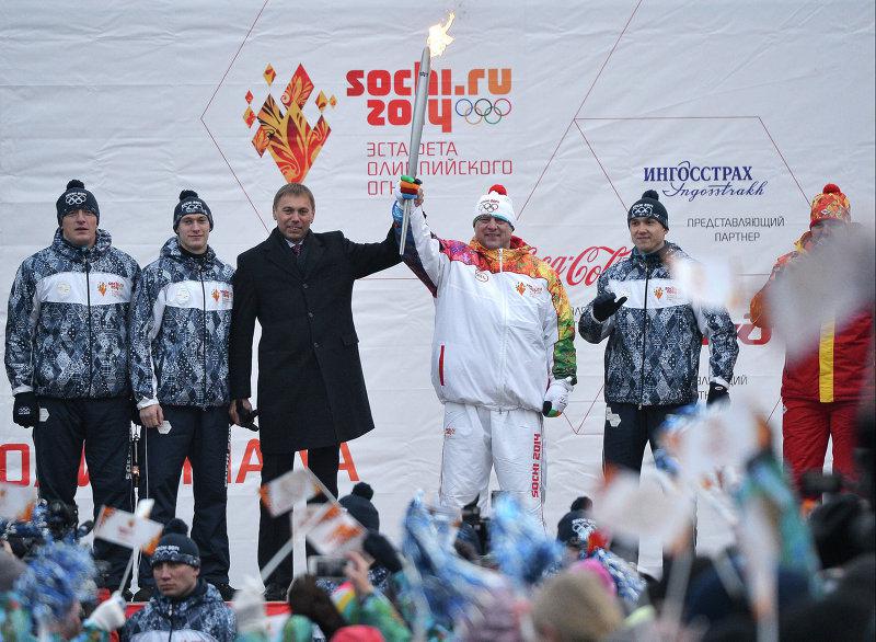 Огонь XXII зимних Олимпийских игр 2014 года в Приангарье
