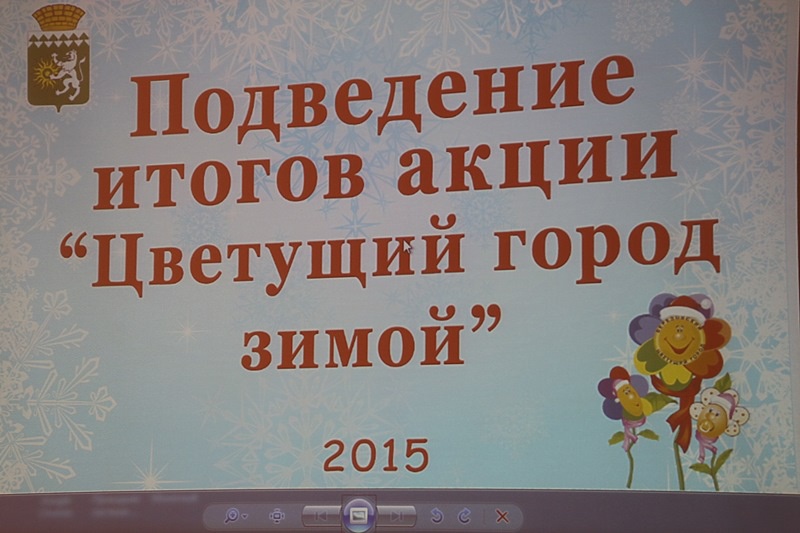 Подведение итогов акции "Цветущий город зимой", Березовский