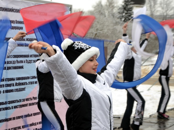 Псков поддержал российских олимпийцев 