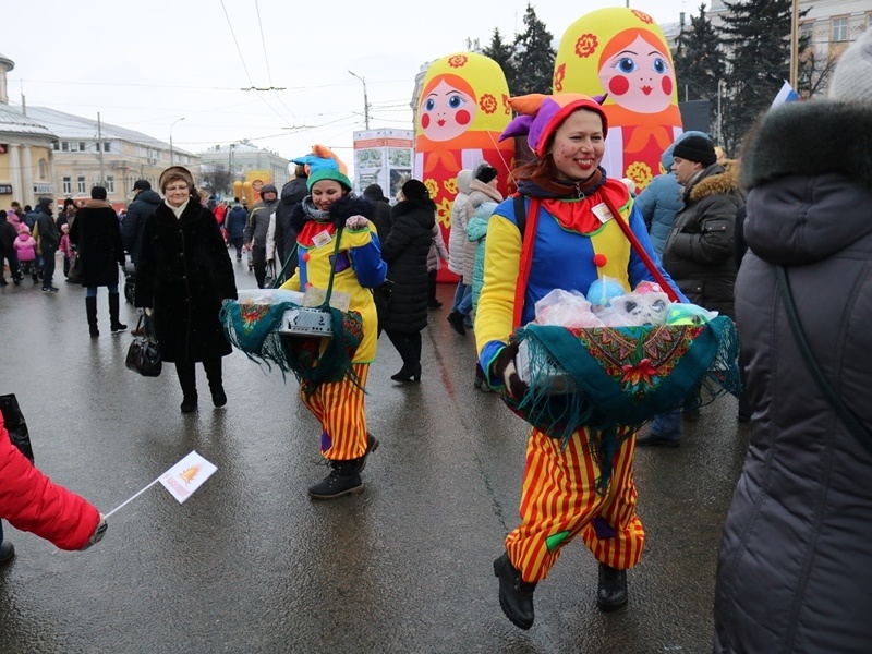 Праздник Масленицы в лесопарке Рязань