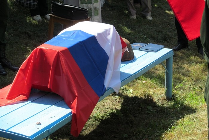 Захоронение останков солдат, погибших в годы Великой Отечественной войны