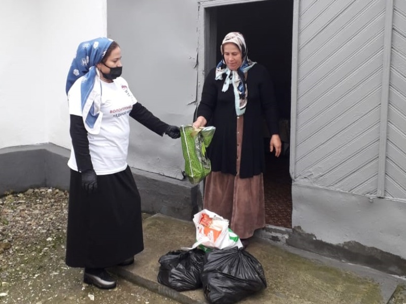 Волонтерский центр Чеченской Республики: доставка продуктовой помощи производится ежедневно